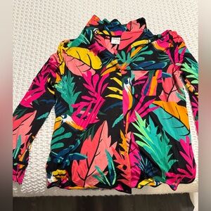 Soma Multicolor Leaf Print Shirt